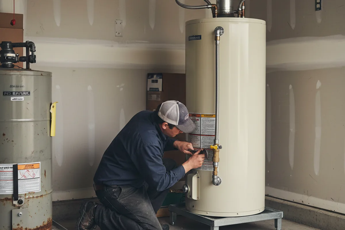 Water heater and shutoff valve replacement in Paxton